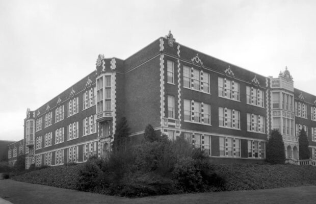 Exterior of Garfield High School in Seattle, WA.