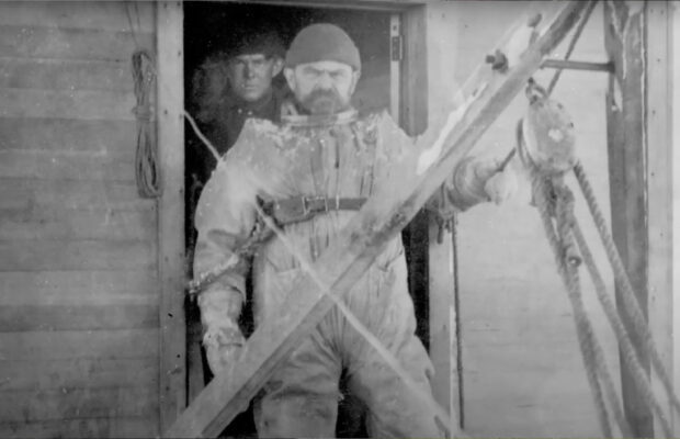 Historic black and white photo of Seattle diver, Henry Finch.