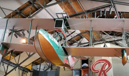The Boeing B-1 Seaplane viewed from below at MOHAI.