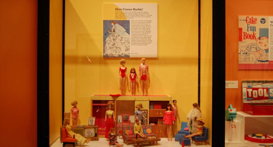 A Barbie display.