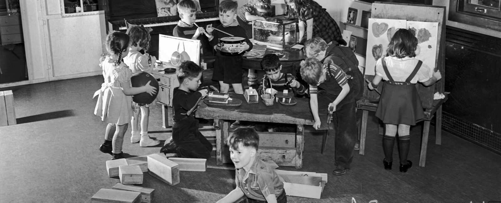 Kindergarten students at Magnolia School