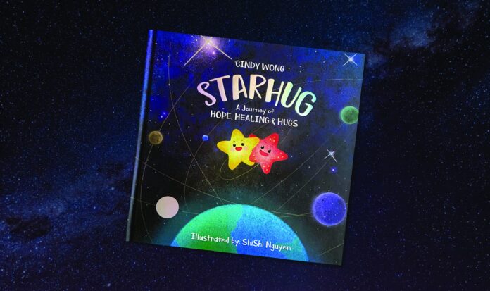 Starhug book cover showing a yellow star and a red sea star in space.