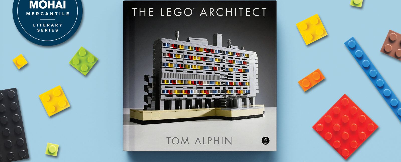 The LEGO&reg; Architect by Tom Alphin book cover framed by random LEGO bricks.
