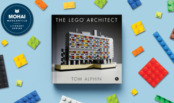 The LEGO® Architect by Tom Alphin book cover framed by random LEGO bricks.