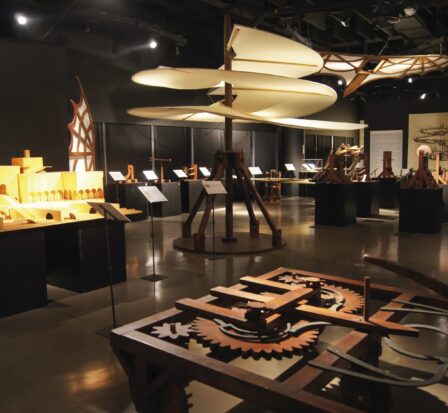 Broad view of Leonardo da Vinci - Inventions Exhibit at MOHAI.