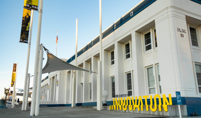 An exterior view of MOHAI in South Lake Union Park in downtown Seattle, WA.