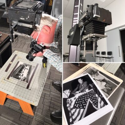 Man preserving historic photos taken by Al Smith.