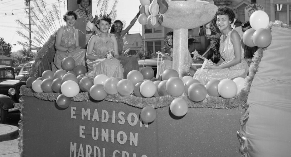 Mardi Gras parade in the Central District ca. 1955