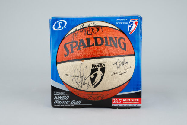 Signed Seattle Storm team ball from 2010 championship season