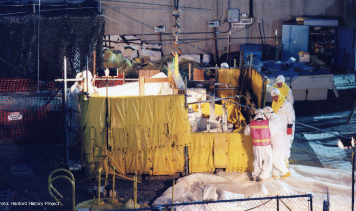 Workers at Hanford Nuclear Power Plant.