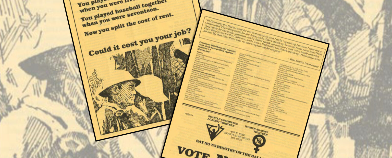 Borchure promoting a vote of "No" on Initiative 13 in 1978.