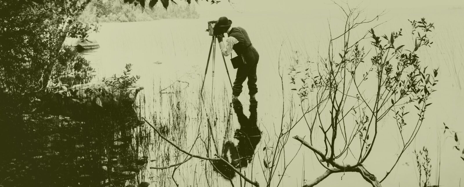 Anders Wilse and camera in Lake Washington