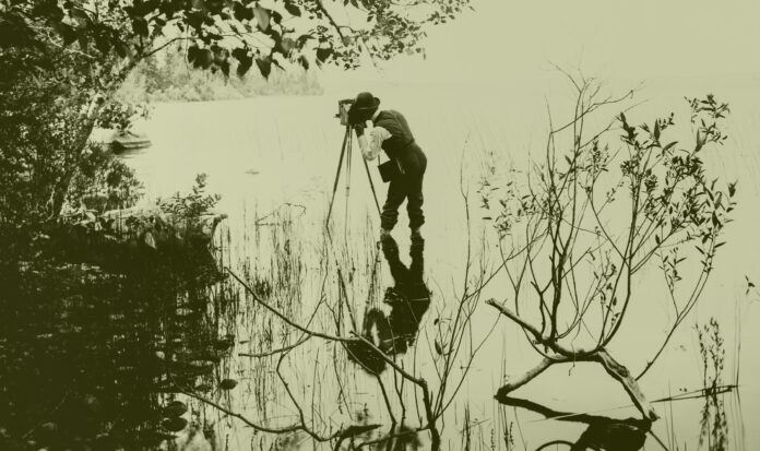 Anders Wilse and camera in Lake Washington