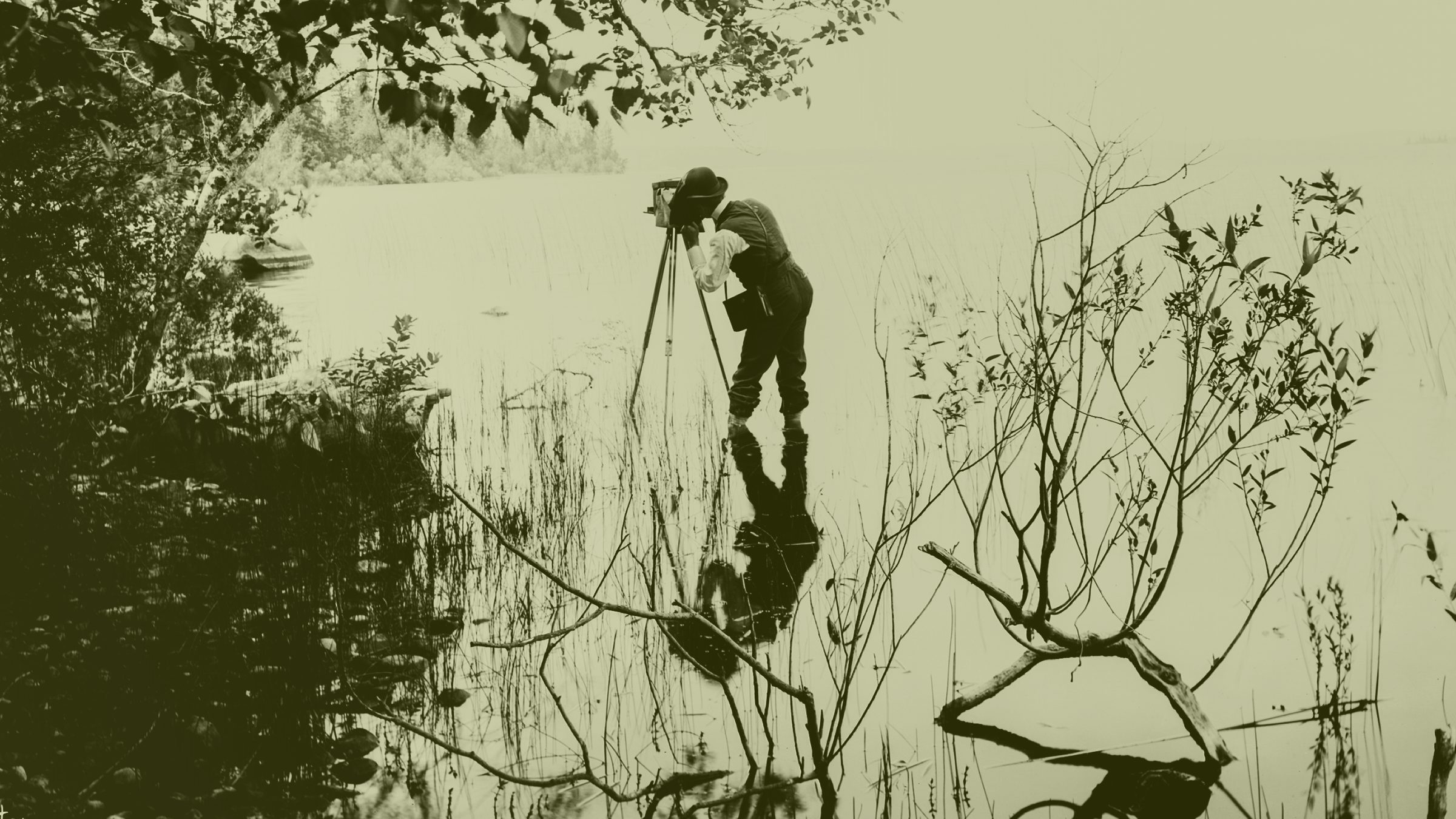 Anders Wilse and camera in Lake Washington