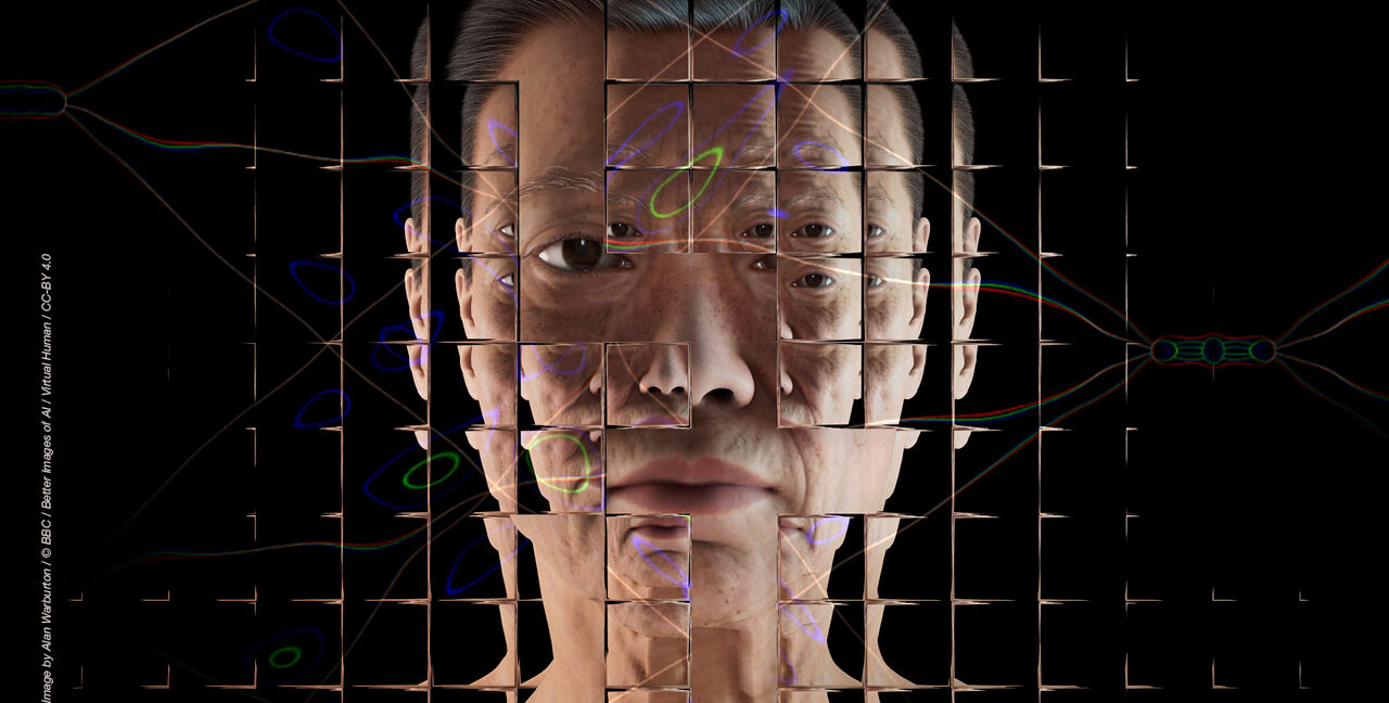 Fractured Image of Woman