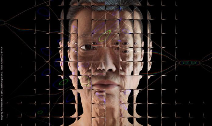 Fractured Image of Woman