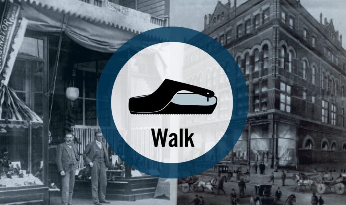 A "Walk" logo superimposed on an image of a historic sitting room.