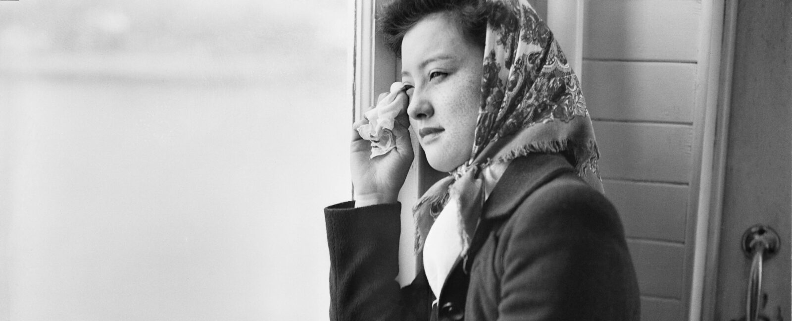Mrs. Sumiko Furuta on ferry during forced removal