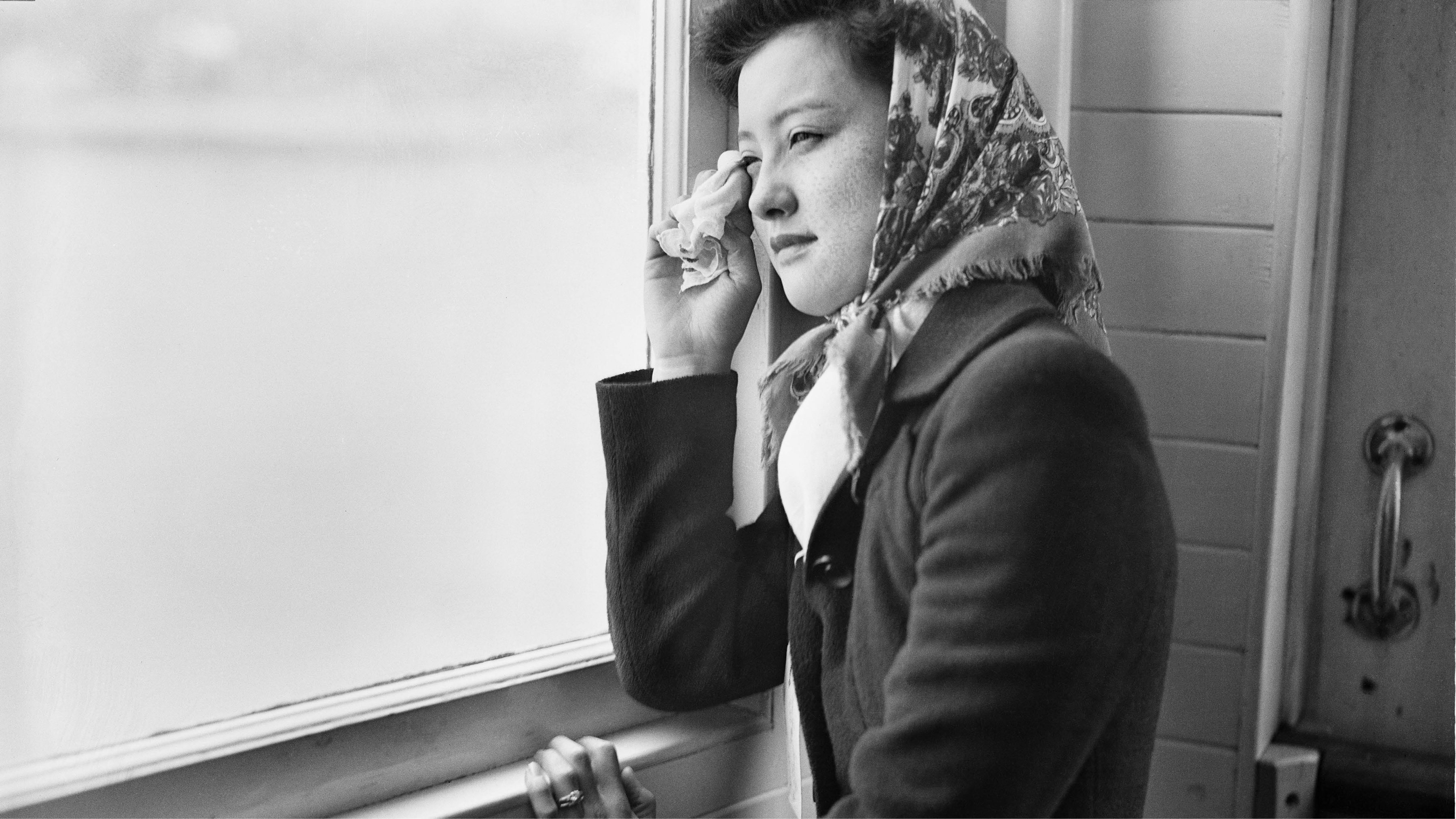 Mrs. Sumiko Furuta on ferry during forced removal