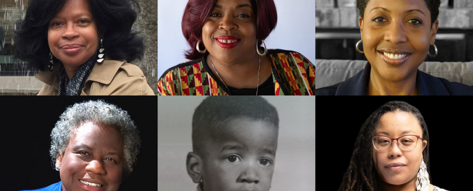 A collage of six individuals.