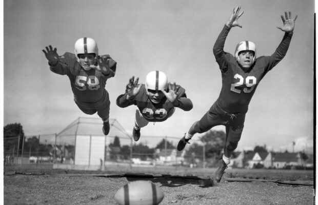 Ballard High School football players, Seattle, September 1954