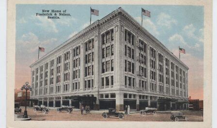 This postcard shows the new Frederick & Nelson store shortly after its 1916 opening.