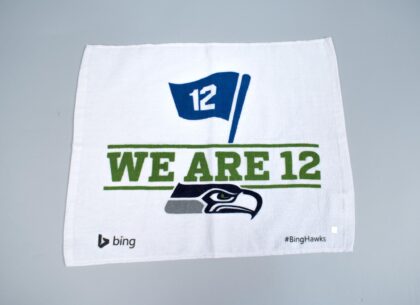 Seahawks 12th Man Towel, souvenir from the Seahawks NFC Championship Game, 2014