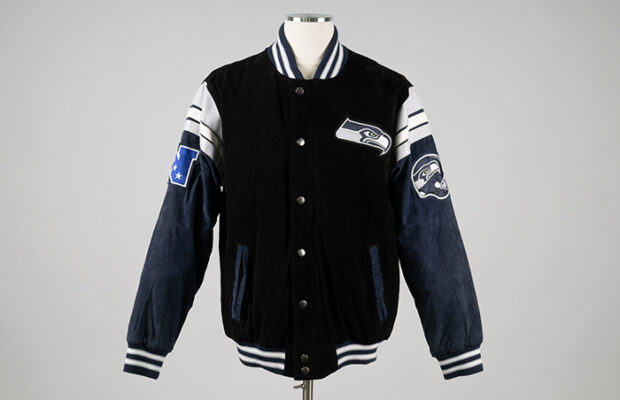 Seahawks jacket owned by Reverend Dr. Samuel B. McKinney, ca. 2012