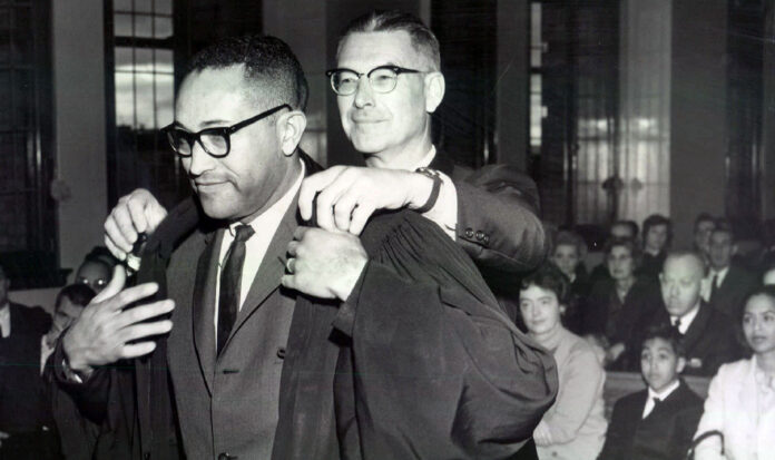 Washington State black judges sit in a row.
