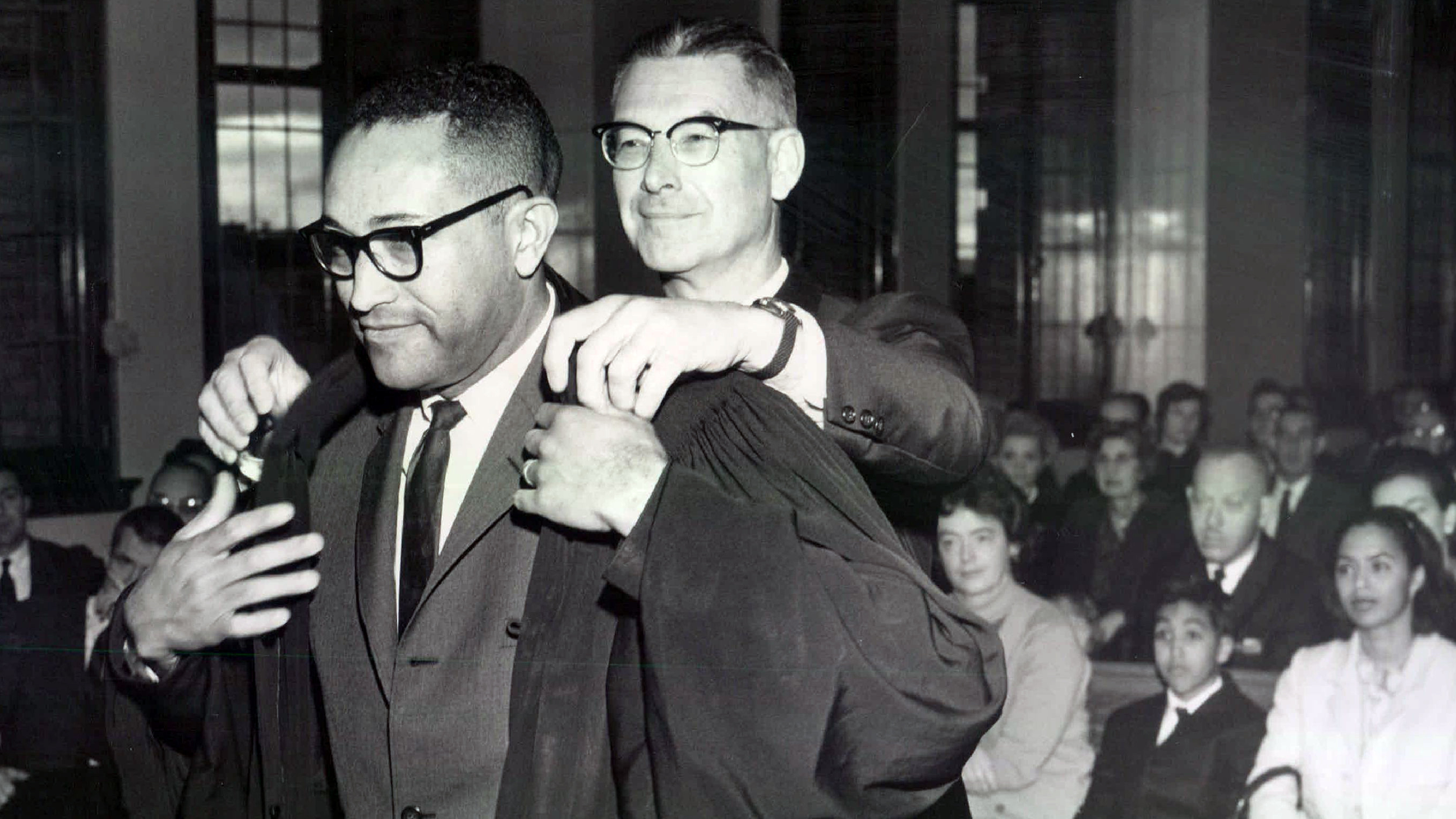 Washington State black judges sit in a row.