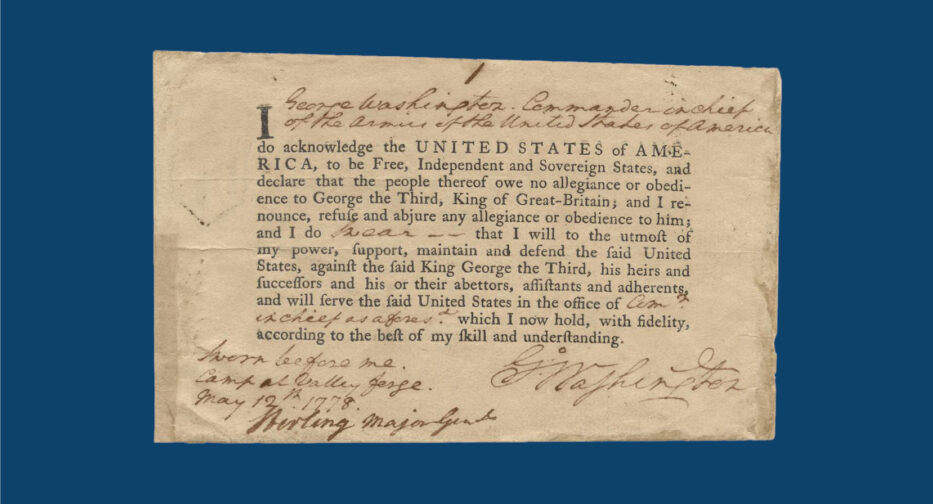 The Oath of Allegiance (1778)