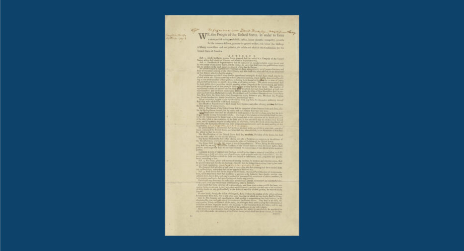 Secret Printing of the Constitution in Draft Form (1787)