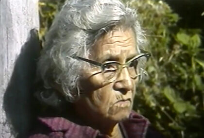 Screen grab of Ella Aquino from the 1987 documentary Princess of the Pow-Wow.